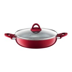 Ambition Jasper mély serpenyő fedővel 28 cm piros Ambition Jasper mély serpenyő fedővel 28 cm piros