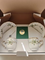 Hollóházi Porcelán 2 személyes Mokka szett Erika